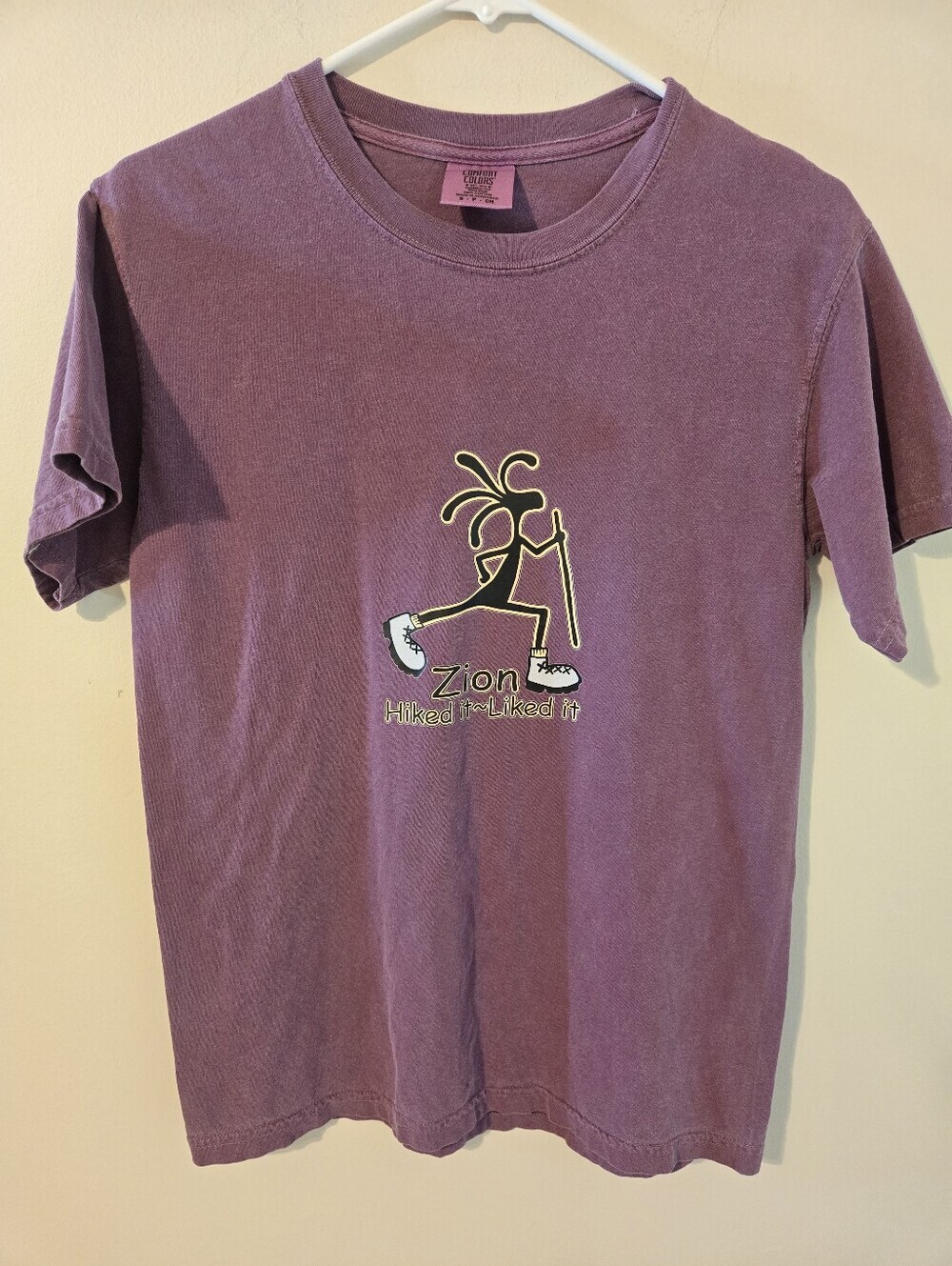 Comfort Colors Zion Hiked It~Liked It Graphic T-Shirt Purple Short Sleeve Adult
